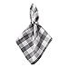 DII Checkered Tabletop Collection 100% Cotton, Machine Washable, Napkin Set, 20x20, Gray, 6 Piece
