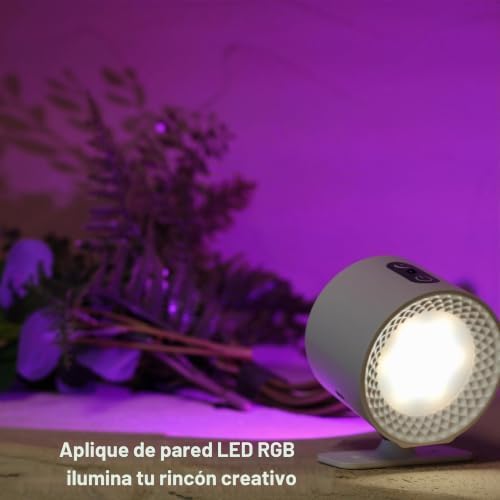 Pacote de 2 Candeeiros de Parede RGB LED Recarregáveis AURI WL01