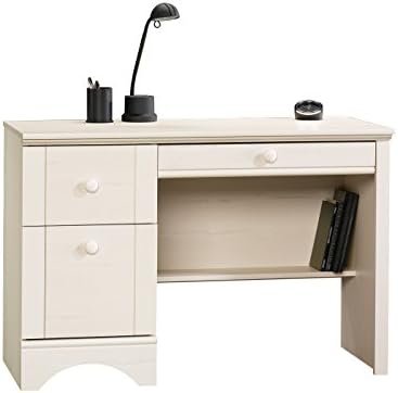 Sauder Harbor View Computer Desk Antiqued White Finish