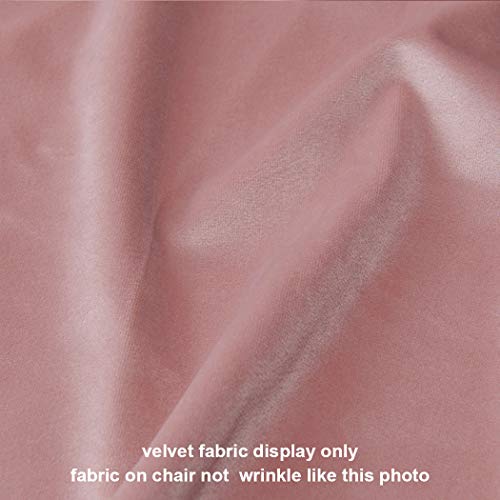 Duhome Modern Upholstered Living Room Accent Chairs Home Office Chairs for Dining Room Contemporary Velvet Arm Leisure Chairs for Bedroom 1 pcs, Salmon Pink - Thumbnail 5