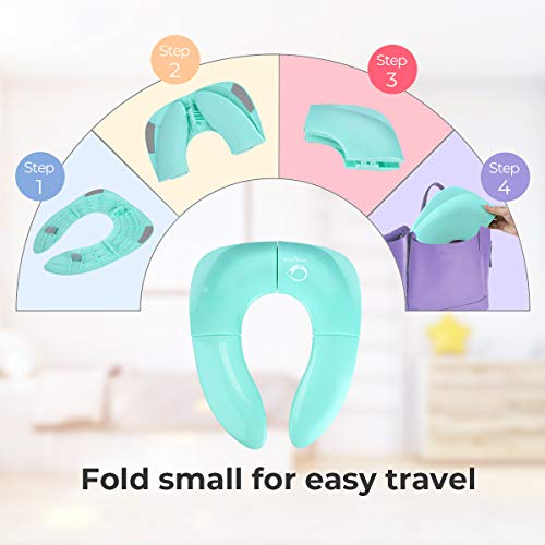 image for Eccomum Newest Travel Portable Folding Potty Training Toilet Seat Cove