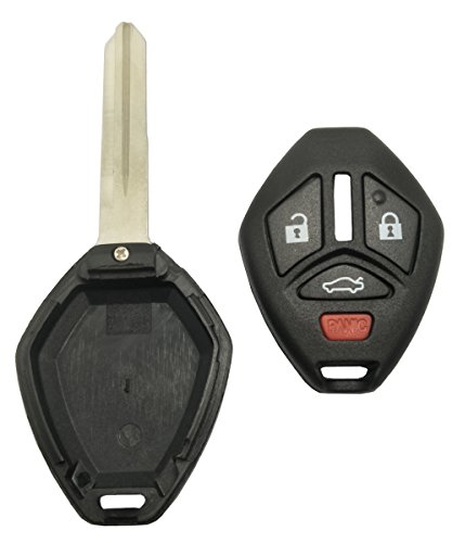 New Uncut Keyless Entry Remote Key Fob Case For 2007 2008 Mitsubishi Eclipse Key Fob Case No Chips - Thumbnail 2