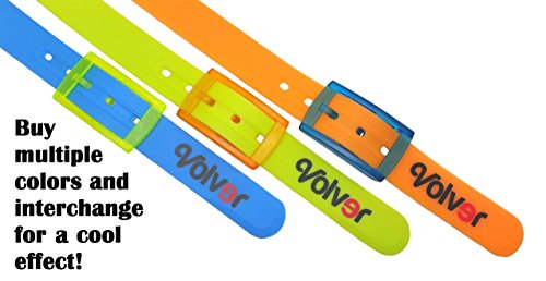 Volver Cool Rubber Golf Belts for Men Adjustable Cut-to-fit Interchangeable Colors (Sleek Black)