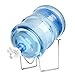 Flexzion Water Dispenser Stand 2-5 Gallon Water Jug Holder Metal Plated Cradle Set with Water Dispenser Valve, Dustproof Plug, Wooden Stick for 55MM Crown Top Water Bottles, Camping Counter Home Use