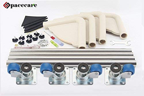 SPACECARE 4 Rubber Locking Swivel Wheels Telescopic Furniture Dolly Roller with Size Adjustable-STFD003 - Thumbnail 5