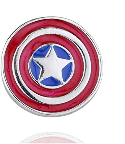 Reddream Marvel The Avengers Keychain Pendant Charm Jewelry Gifts for Teens (American Captain Shield Brooch Pin)
