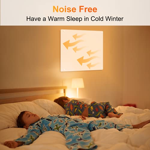 Wall Mount Heater- Air Choice Electric Wall Heater with Overheating Auto Cut-off, 120V, 400W Power, 250 Sq Ft Coverage, Save Heating Bill and Space, Crack Resistant