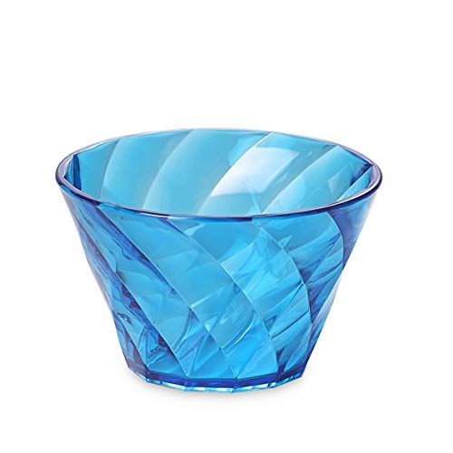 Omada Design Bowl 3,35 inch Diameter, 5,92 fl oz Capacity, Transparent Diamond Line, Turquoise
