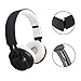 Alltrum Wireless Over-Ear Headphone Wireless Headsets for Sports, LED Light, Lightweight Style,Built-in Microphone, SD Slot, FM, Wired Modes for Smartphones / PC / Tablets,Blavk and White