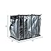 Houseables Knitting Bag, Crochet Organizer, Yarn Tote, 1 Pack, Clear, 6 Compartments, Crocheting Supplies, Knit Accessories, Drawstring, Needles Holder, Thread Dispenser, Storage Box, with Zippers