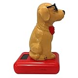 Glumes Solar Dancing Toy Dog Solar Powered Dancing Dolls Swinging Animated Bobble Dancer Car Decor