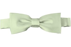 Romario Manzini Solid Light Sage Green Color Kid's Pre-Tied Bow Tie