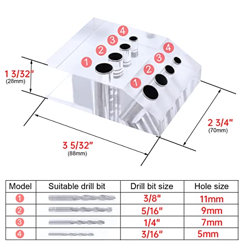 Muzata Drill Guide for Cable Railing Kit Lag Screw Fitting Wood Post