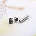 HooAMI Stainless Steel only Love Perfume Bottle Urn Pendant Necklace - Memorial Ash Keepsake - Cremation Jewelry Black
