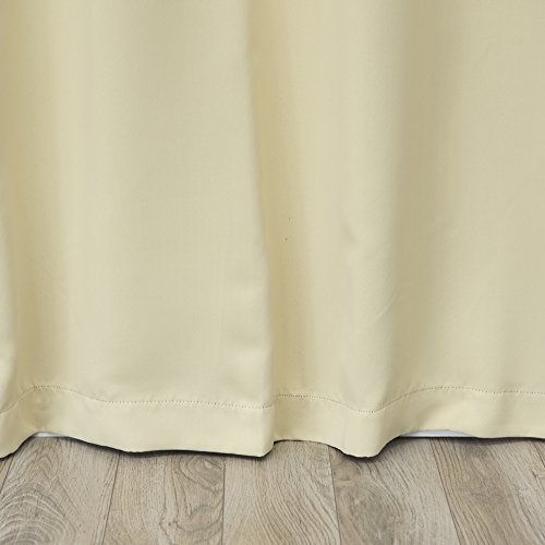 image for Best Home Fashion Premium Thermal Insulated Blackout Curtains - Back T