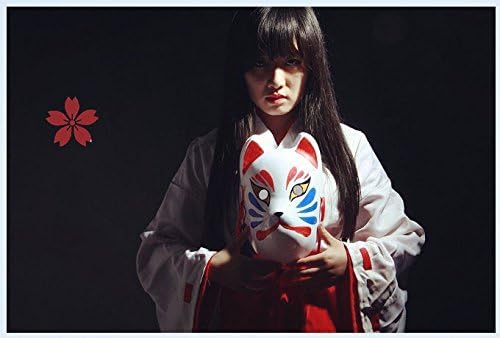 2015 - Hand-Painted Full Face Japanese Fox Mask Demon Kitsune PVC Masquerade Collection Japanese Noh Party Carnival Night Dream