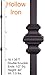 Satin Black 16.1.35-T Double Knuckle Hollow Iron Baluster for Staircase Remodel, Box of 5