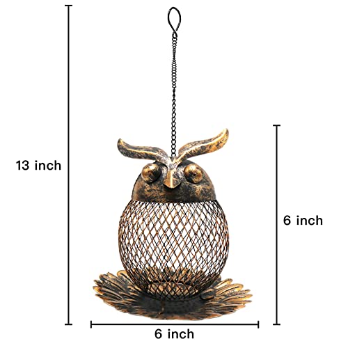 Bird feeders for Outdoor Hanging, MEIHONG Wild Bird Feeder for Outside, Metal Mesh Hanging Bird Feeder, Humming Bird Feeder, Squirrel Proof Bird Feeders, Gift for Bird Lovers Rust Proof and Durable