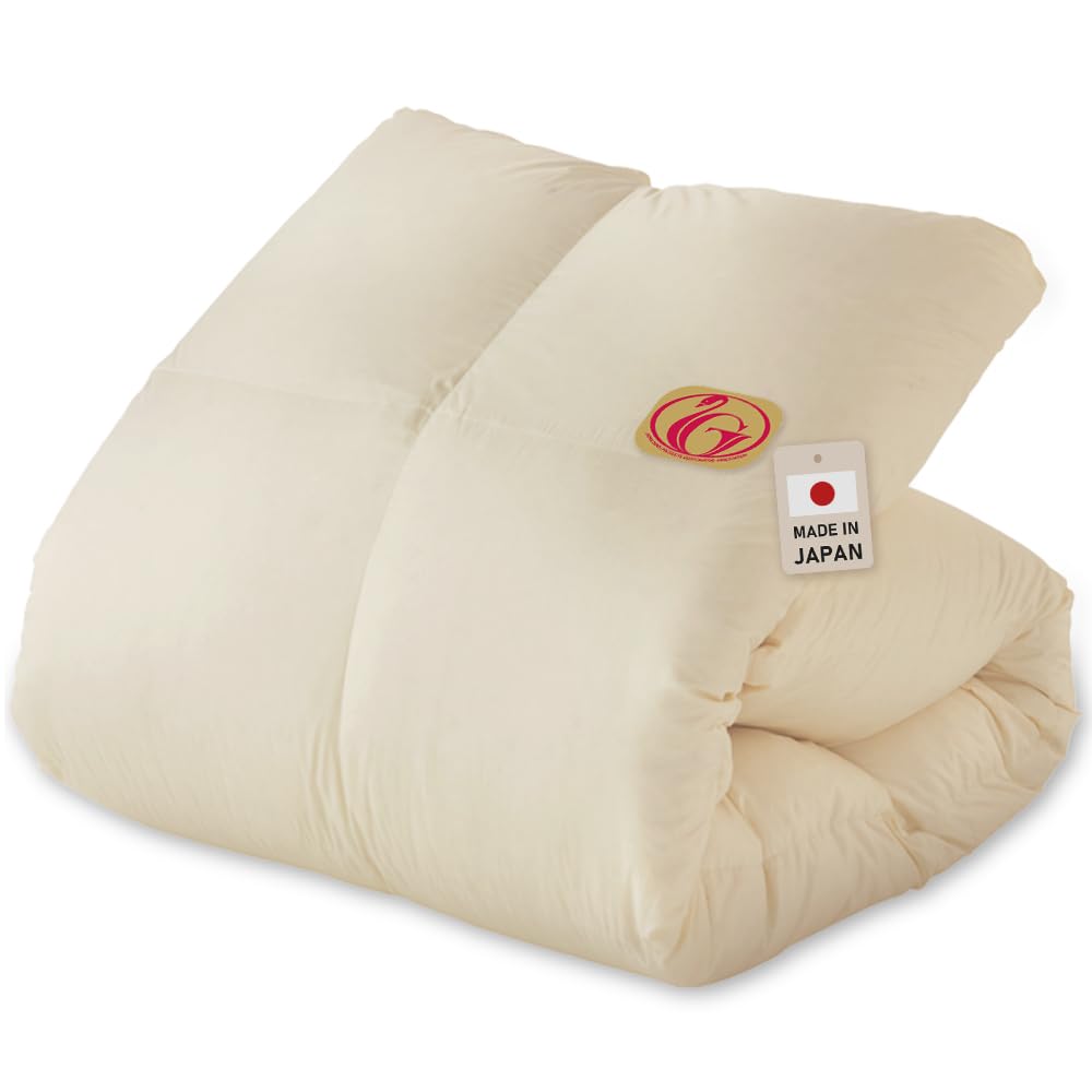 アイリスプラザ 羽毛布団 ホワイトダックダウン80％ シングル 羽毛パワーアップ加工済 ホワイトダックダウンをリッチに配合 自宅洗濯OK お手入れ簡単 アイボリー商品画像
