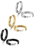 Jstyle Stainless Steel Mens Womens Hoop Earrings Huggie Ear Piercings