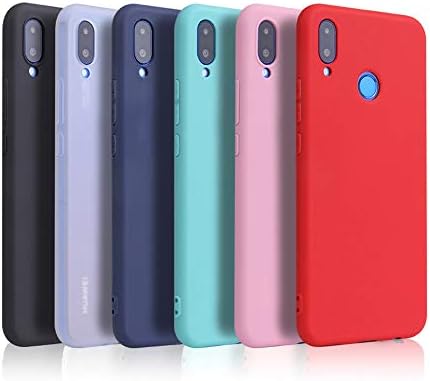 Vanqiang Candy Color Case for Huawei Y9 2019 Y6 Y5 Prime 2018 P20 P9 P10 Mate 10 Lite Honor 10 9 Lite 7c 7a Pro 8x 8c P Smart Soft Cases - Sky Blue - Mate 20 Lite