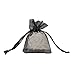 Pandahall 100pcs Black Organza Bags Mini Pouch Bags Drawstring Gift Bags Jewelry Package with Ribbons (1.96x2.75