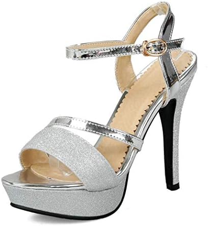 Women Stiletto Peep Toe Platform Thin High Heel Luxury Sparkly Shoes Fashion Sexy Party Wedding Pumps