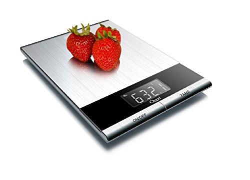 Ozeri Ultra Thin Professional Digital Kitchen Food Scale, in Elegant Stainless Steel