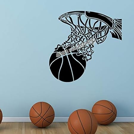 Crjzty Vinilos Decorativos Pared con Frases Aro de Baloncesto ...