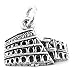 Sterling Silver One Sided Rome Colosseum Building Charm