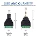 Glarks 8Pcs 3.5mm(1/8inch) Stereo TRRS Audio Balanced Male & Female Jack to AV 4-Screw Terminal Block Balun Converter Adapter Connectors