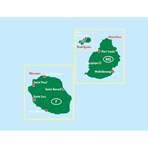 Mauritius - Reunion - Rodriguez Map (English, Spanish, French, Italian and German Edition)