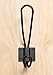 Heavy Duty Black Entryway Hooks - 10 Pack of Wall Mounted Vintage Double Coat Hangers with Four Extra Long Metal Screws Included