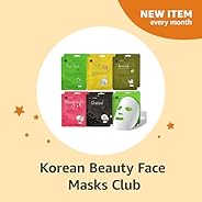 Highly Rated Korean Beauty Face Masks Club - Amazon Subscribe & Discover, 10 to 12 Sheets for All Skin T