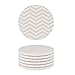 Coasters for Drinks Absorbent with Holder Included - 6 Grey Chevron Pattern on Big Ceramic Stones with Cork Back, Use as Home Decor and Save Your Furniture from Water Stains, Marks and Scratches