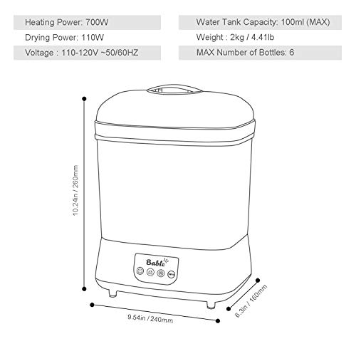 Bable Bottle Dryer, Electric Steam Clean Bottles, Keep Steam Clean, Food Dehydrator Machine and Vegetable Dryer