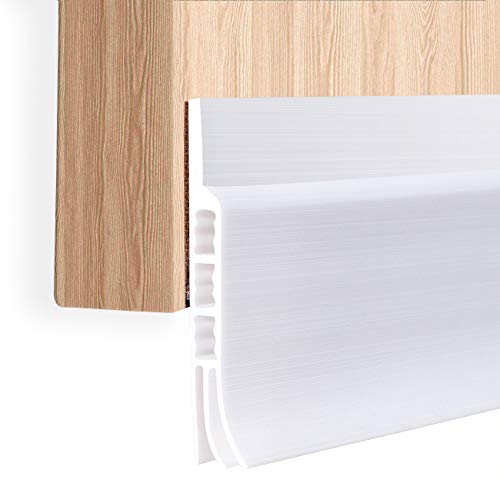 MAGZO Door Weather Stripping White, 2 Inch Width X 39 Inch Length Upgraded Under Door Draft Stopper Sound Blocker Insulator Door Sweep Weather Stripping(White)