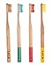 Bamboo toothbrush Best Eco-Friendly biodegradable Bamboo Handles and BPA-Free biodegradible Nylon Bristles For Natural Dental Care (Family Pack, Soft Bristles, Multi-coloured) Vegan