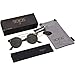 SojoS Classic Mens Womens Double Metal Bridge Round Sunglasses SJ2024 With Demi Frame/G15 Lens