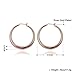 Fashion Women 18k Rose Gold Plate Smooth Hoop Earrings