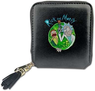 IaYaoo Rick And Morty Women's PU Leather Zipper Wallets