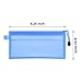 Bememo 14 Pieces 7 Colors Waterproof Zipper Pouch Pen Pencil Pouch Plastic Double Layer File Bag