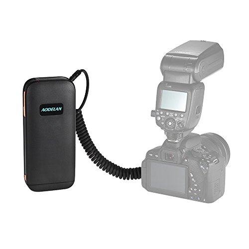 AODELAN External Flash Battery Packs Hot Shoe Speedlite Battery Power
