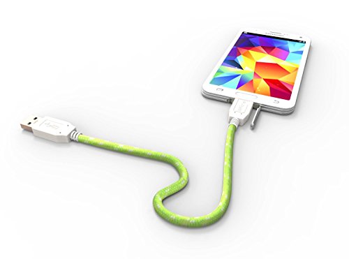 Pawtec Rugged SuperSpeed USB 3.0 Type A Male to Micro-B Charge & Sync Data Cable 5 Gbps 3.3 Feet/1Meter Gold Plated for Smartphones, External Drives, Computer Devices and Peripherals (Lime Green) - Thumbnail 5