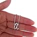 AOLO Silver Initials Necklace Letter Pendant Necklace A