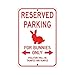 Reserved Parking, For Bunnies Only; pet bunny novelty sign, aluminum, 6