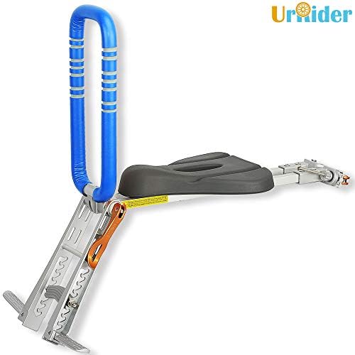 UrRider Front-Mount Child Bike Seat, Child Bike Seat for Toddlers,Foldable & Ultralight Baby Kids' Bicycle Carrier Handrail for Cruiser/Foldable/City Shared Bikes