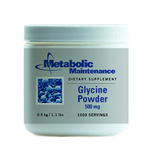 Glycine Powder 0.5 Kg/1.1 Lbs by Metabolic Maintenance