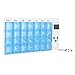 BonBon® 7 Day Weekly Digital Pill Organizer Pill Planner Pill Box Medicine Case w/ 4 Timer Alarm Reminder for Medications Pills Supplements Vitamins