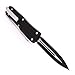HaoMing Knives Double Action Out The Front Safety Knife Double-Edged Texture Black